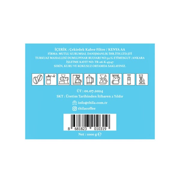 Kenya AA Filtre Kahve 1000 Gr. - Görsel 4