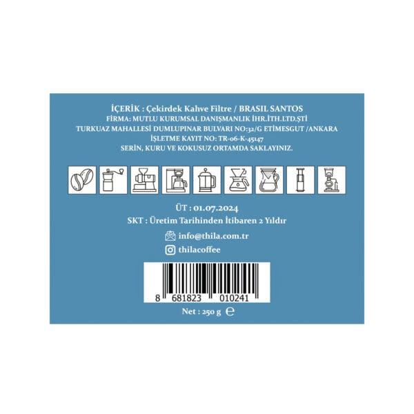 Brasil Santos Filtre Kahve 250 Gr. - Görsel 5
